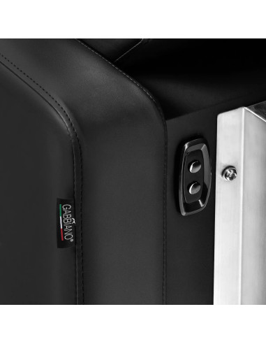 Lavabo massaggiante per parrucchiere Bellagio Black – Poggiagambe elettrico professionale