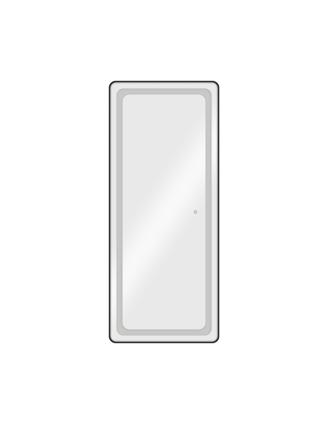 Coiffeuse miroir coiffeur mural LED LUMINA Silver Sobriété Chic pour Salon de Coiffure 