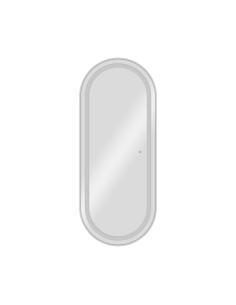 Ovalia Silver LED Wall-Mounted Dressing Table Styling station – Chic Simplicity for Hair Salons