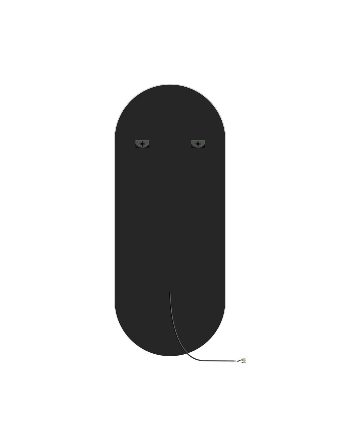 Tocador de tocador de pared LED Ovalia plateado: simplicidad elegante para peluquerías 