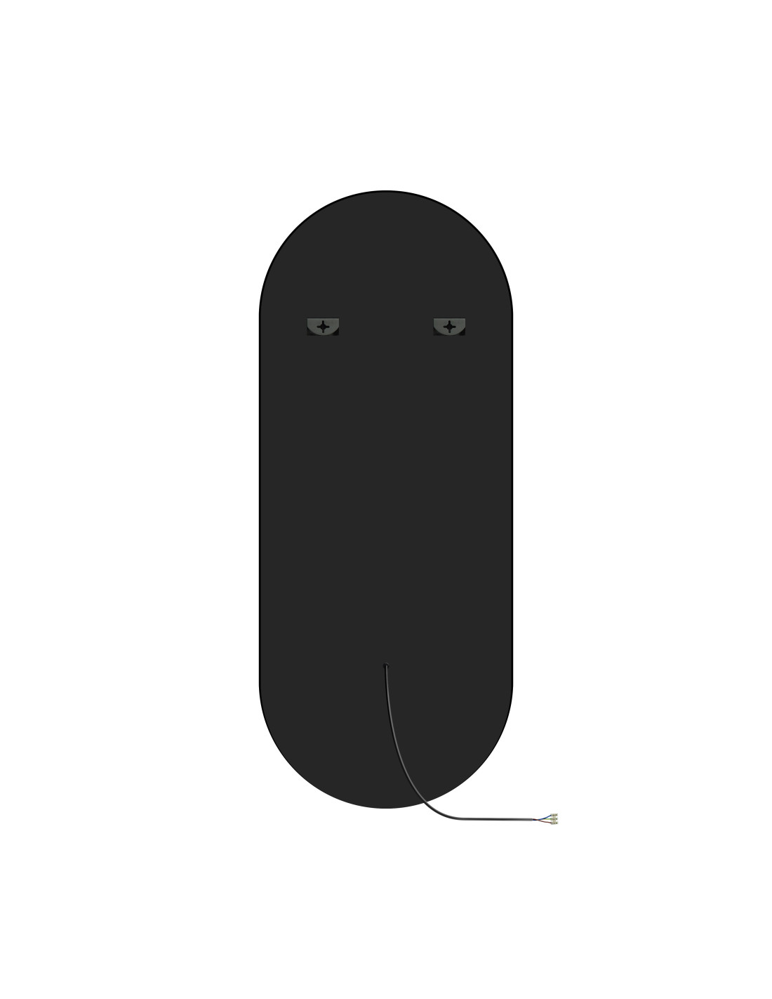 OVALIA Schwarzer LED- Frisiertisch – Modernes Design für Friseursalons 