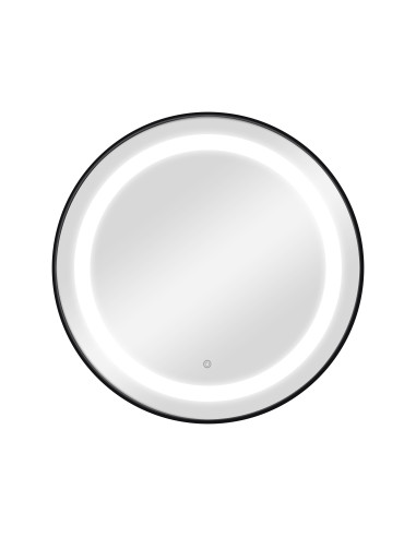 Toucador de cabeleireiro de parede com LED preto CIRIA – Design contemporâneo para salões de cabeleireiro 