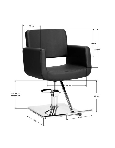 Fauteuil de coiffure helsinki noir 