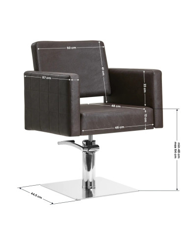 Fauteuil de coiffure ankara marron 