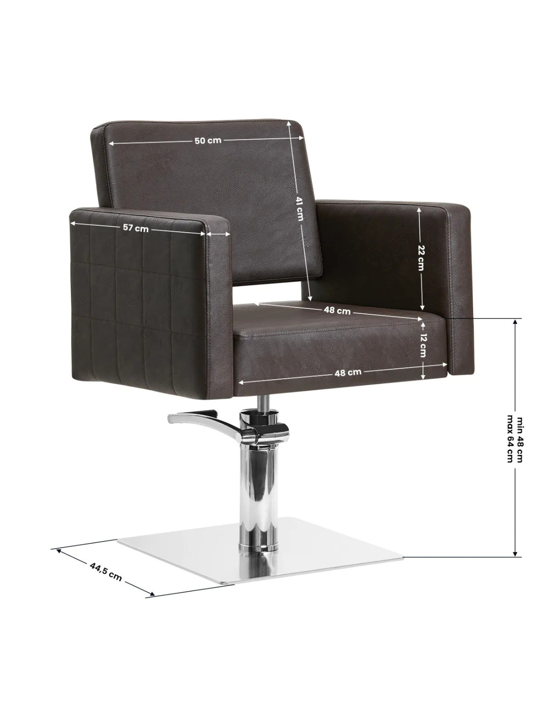 Brown ankara hairdressing chair 