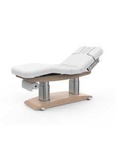 Camilla de spa Ginevra de 4 motores en madera clara