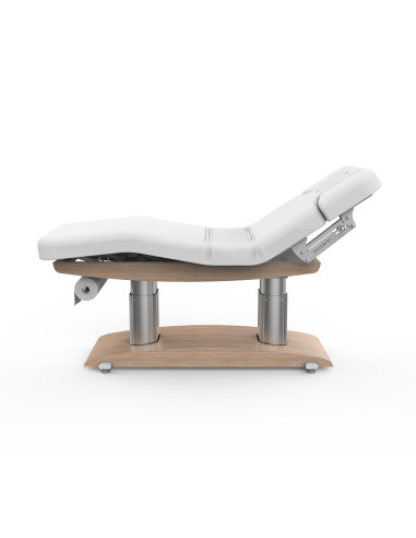 Cama SPA Ginevra com 4 motores em madeira clara: conforto e design inovador para centros de bem-estar