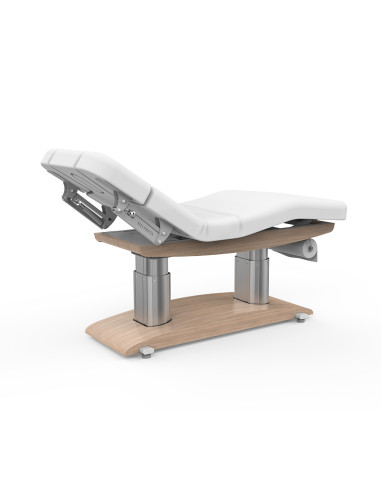 Cama SPA Ginevra com 4 motores em madeira clara: conforto e design inovador para centros de bem-estar