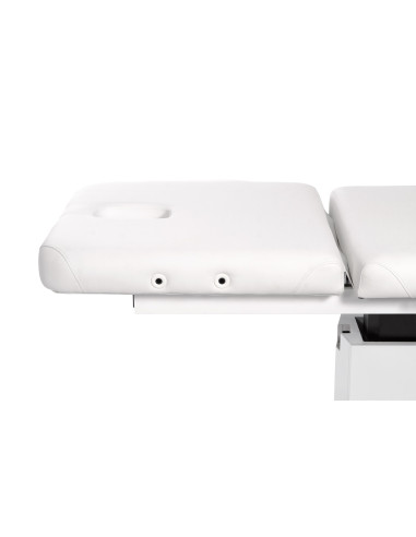 Mesa de massagem elétrica 2 rubka branco zoom apoio de cabeça