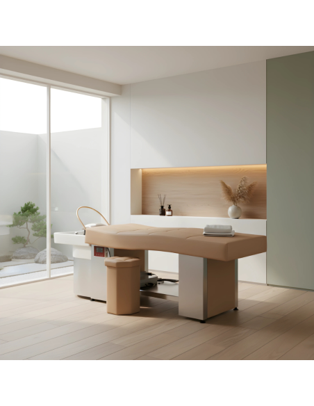  Lit Head Spa professionnel Beige Anion Vapeur Relax Pro 