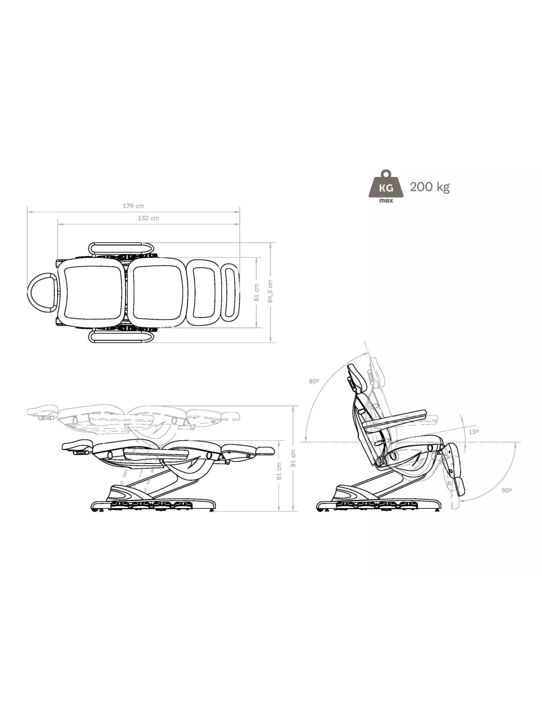 3-Motor Heated Beauty Treatment Chair | Popular with Wellness Specialists