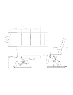 Amica Weißer elektrischer Kosmetikstuhl 1 Motor
