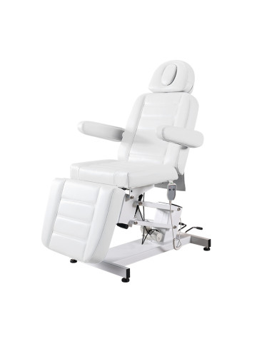 Sillón de belleza eléctrico Amica blanco, 1 motor, vista lateral