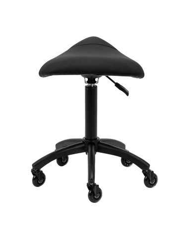 John’s Black Professional Ergonomic Stool – Comfort & Mobility Pro Saddle