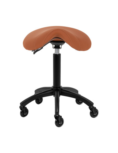 John’s Professional Ergonomic Stool Terracotta Brown – Comfort & Mobility Saddle