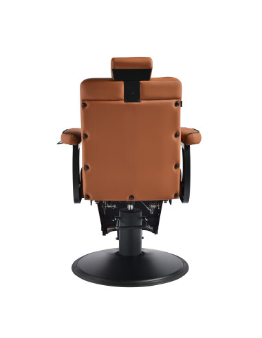 John's Barber Chair - Terracotta Brown & Black Frame