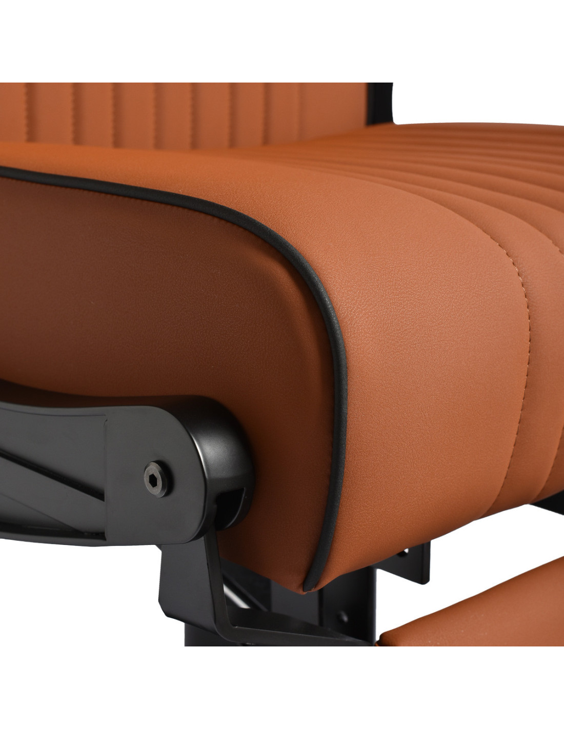 Poltrona da barbiere John's - Struttura marrone terracotta e nera