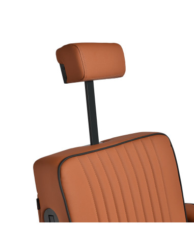 Poltrona da barbiere John's - Struttura marrone terracotta e nera