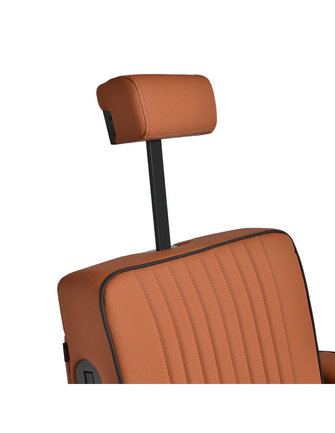 Fauteuil de Barbier John’s – Marron Terracotta & Structure Noire 