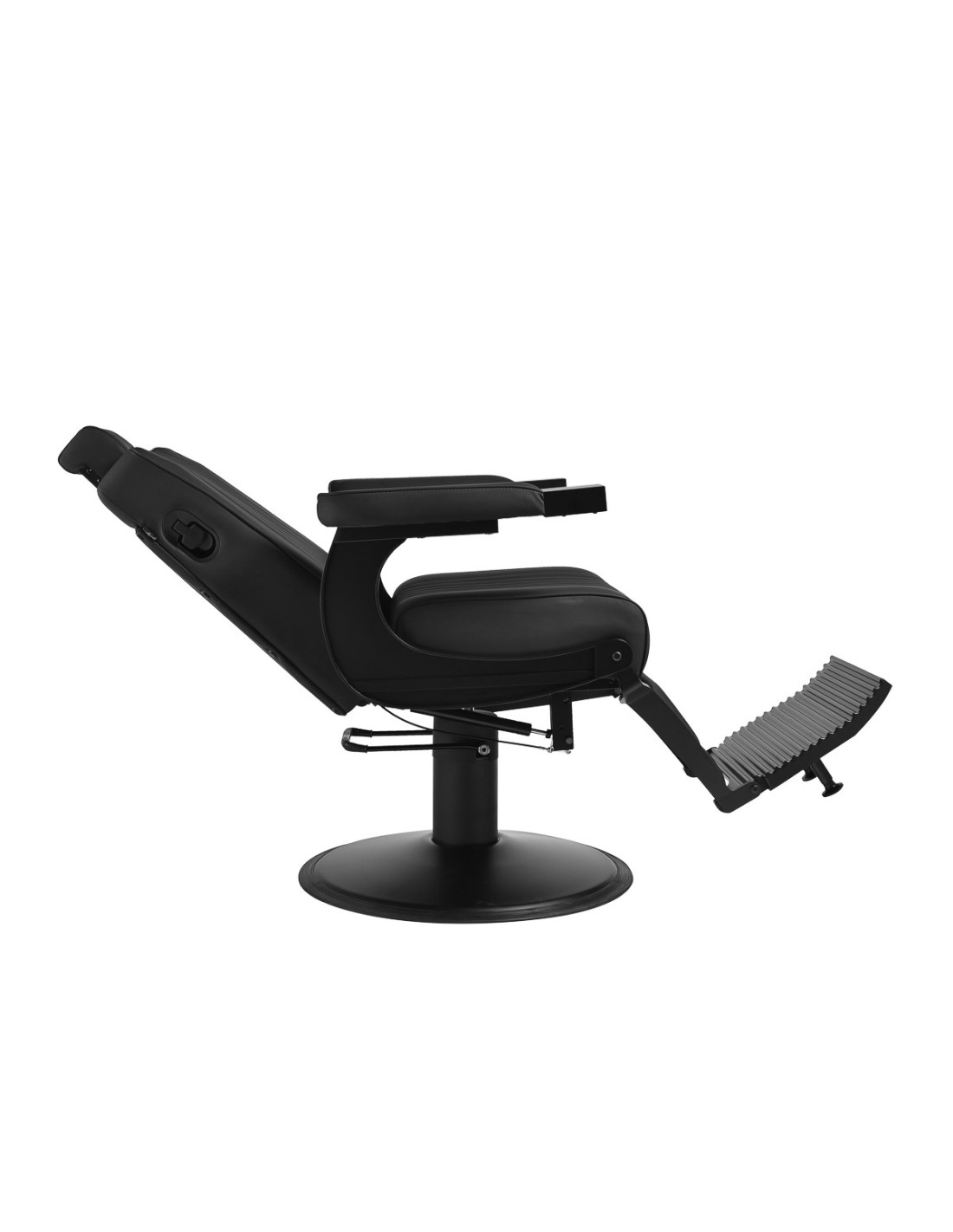 John's Black Barber Chair - Black Frame