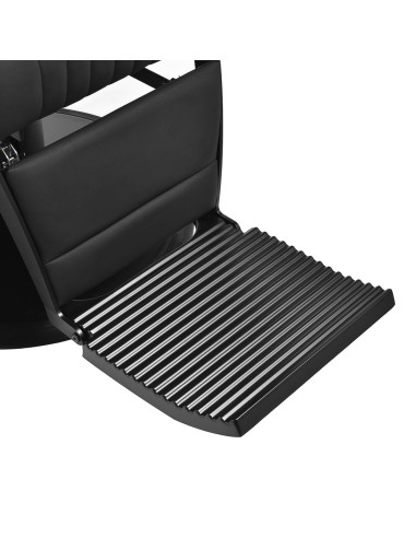 John's zwarte kappersstoel - zwart frame