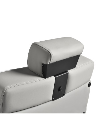 John's Grey Friseurstuhl – Schwarzer Rahmen