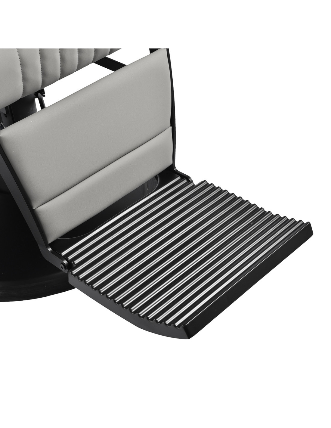 Silla de barbero John's Grey - Estructura negra