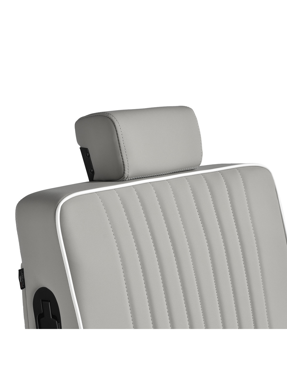 Silla de barbero John's Grey - Estructura negra