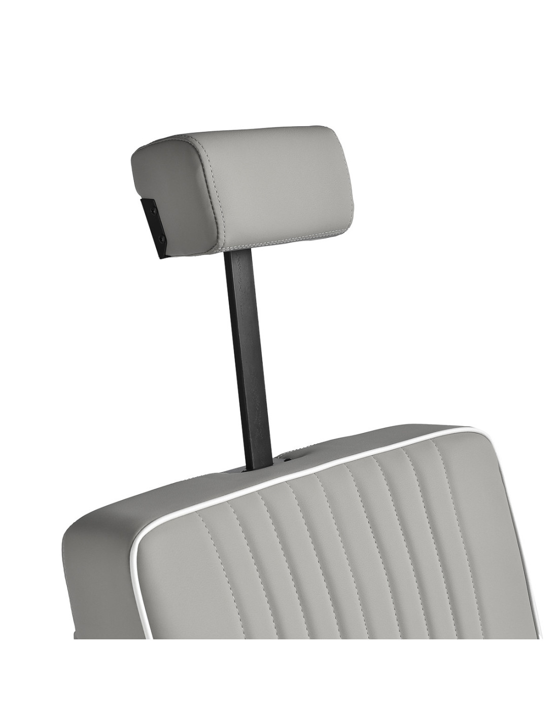 John's Grey Barber Chair - Black Frame