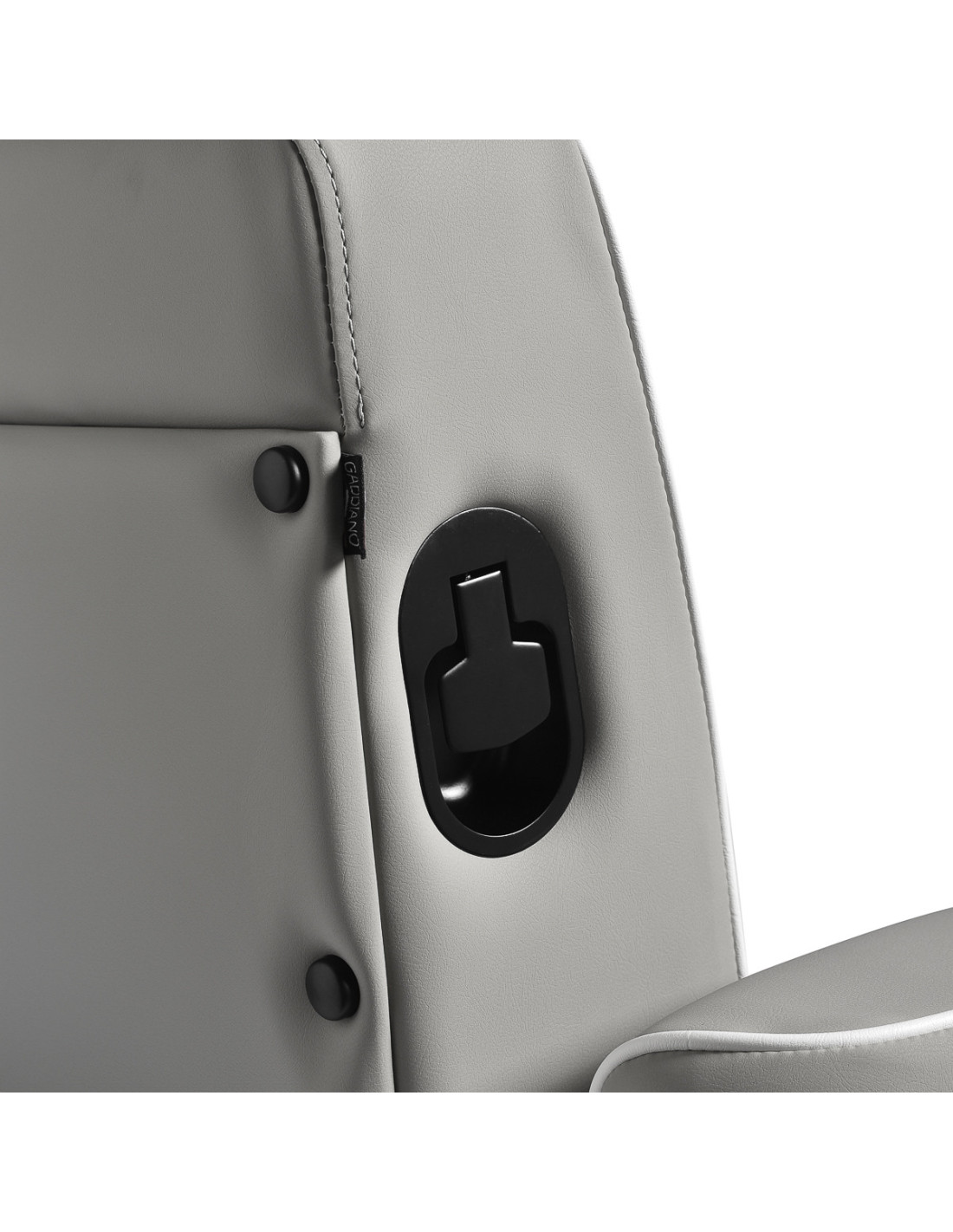 John's Grey Barber Chair - Black Frame