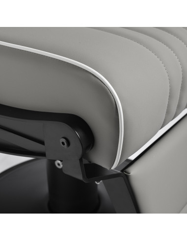 Fotel fryzjerski John's Grey Barber Chair – czarna rama