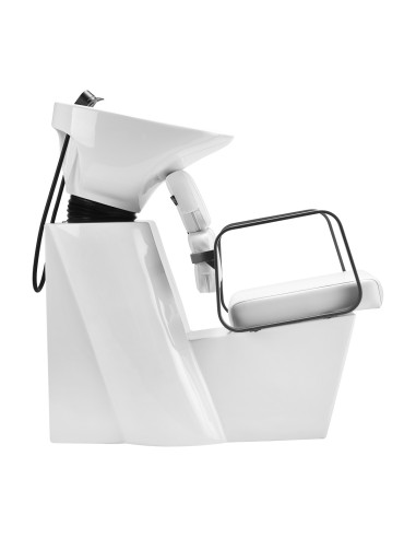 Porto Shampoo unit White & Grey Chrome  