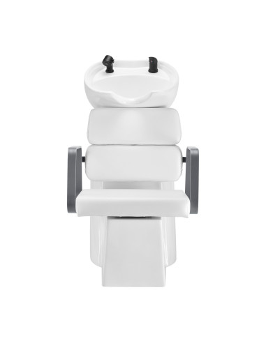 Porto Shampoo unit White & Grey Chrome  