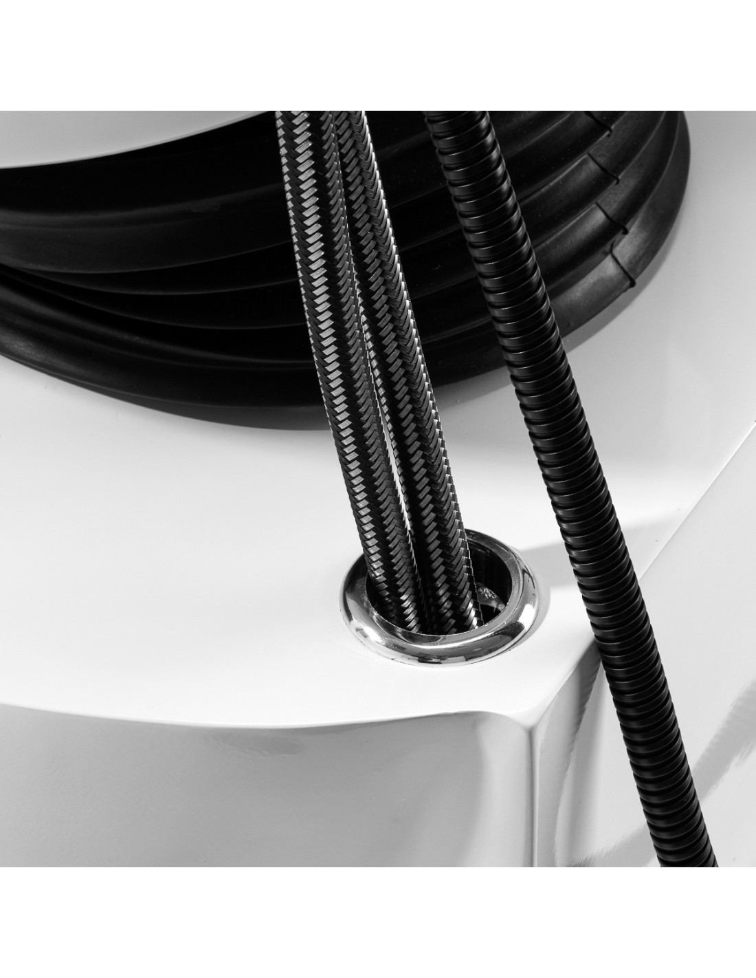 Porto Shampoo unit White & Grey Chrome  