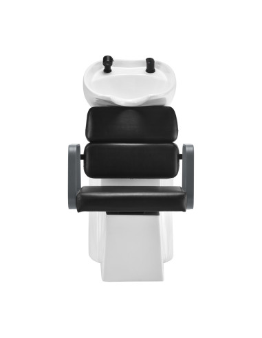 Bac à Shampoing Porto Noir Gris Chromé  