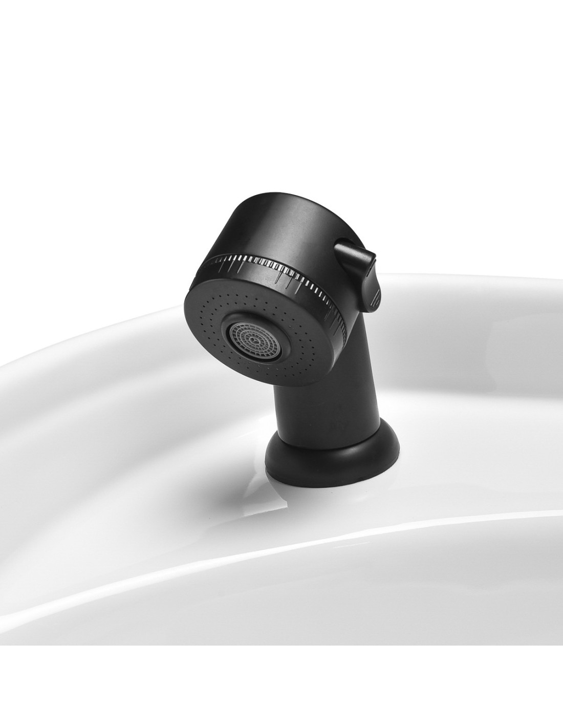 Lavatório de cabeleireiro Porto Preto Cinza Cromado  