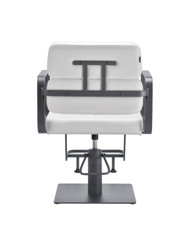 Porto Hairdressing Chair – White & Chrome Grey