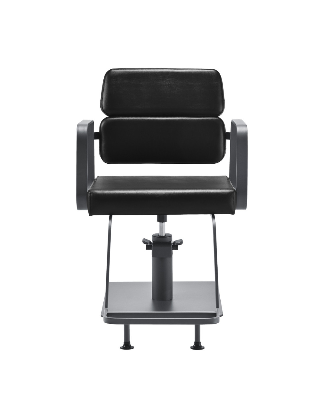 Porto Hairdressing Chair – Black & Chrome Grey