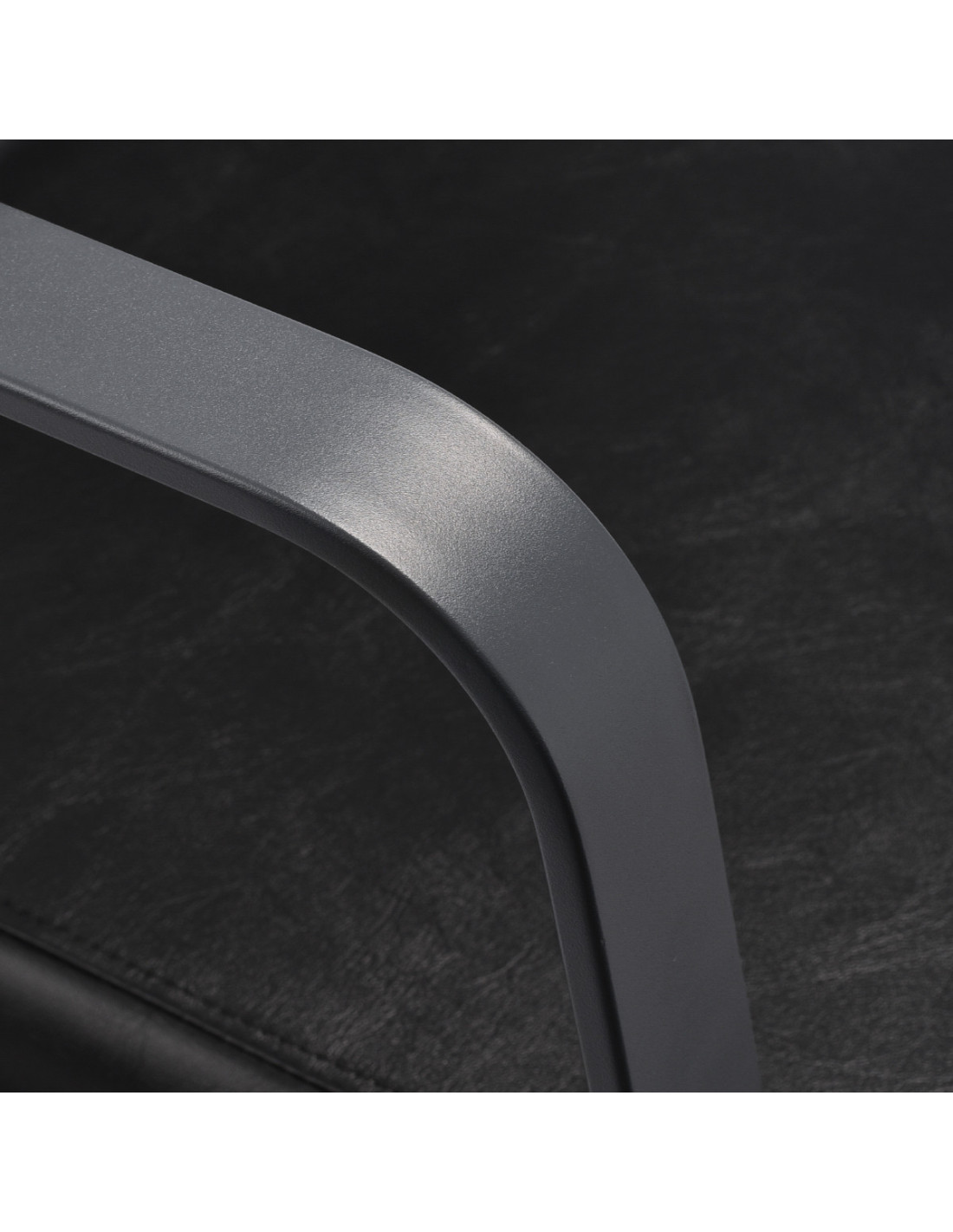 Fauteuil de coiffure Porto – Noir & Gris Chromé 