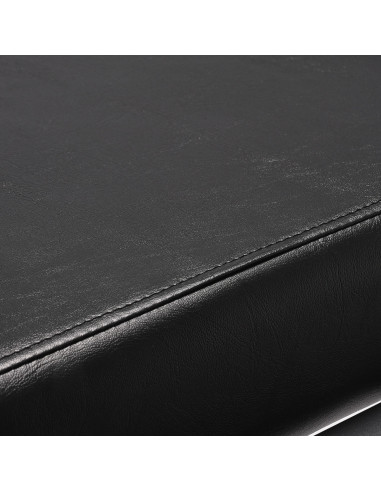 Sillón de peluquería Porto – Negro y gris cromado