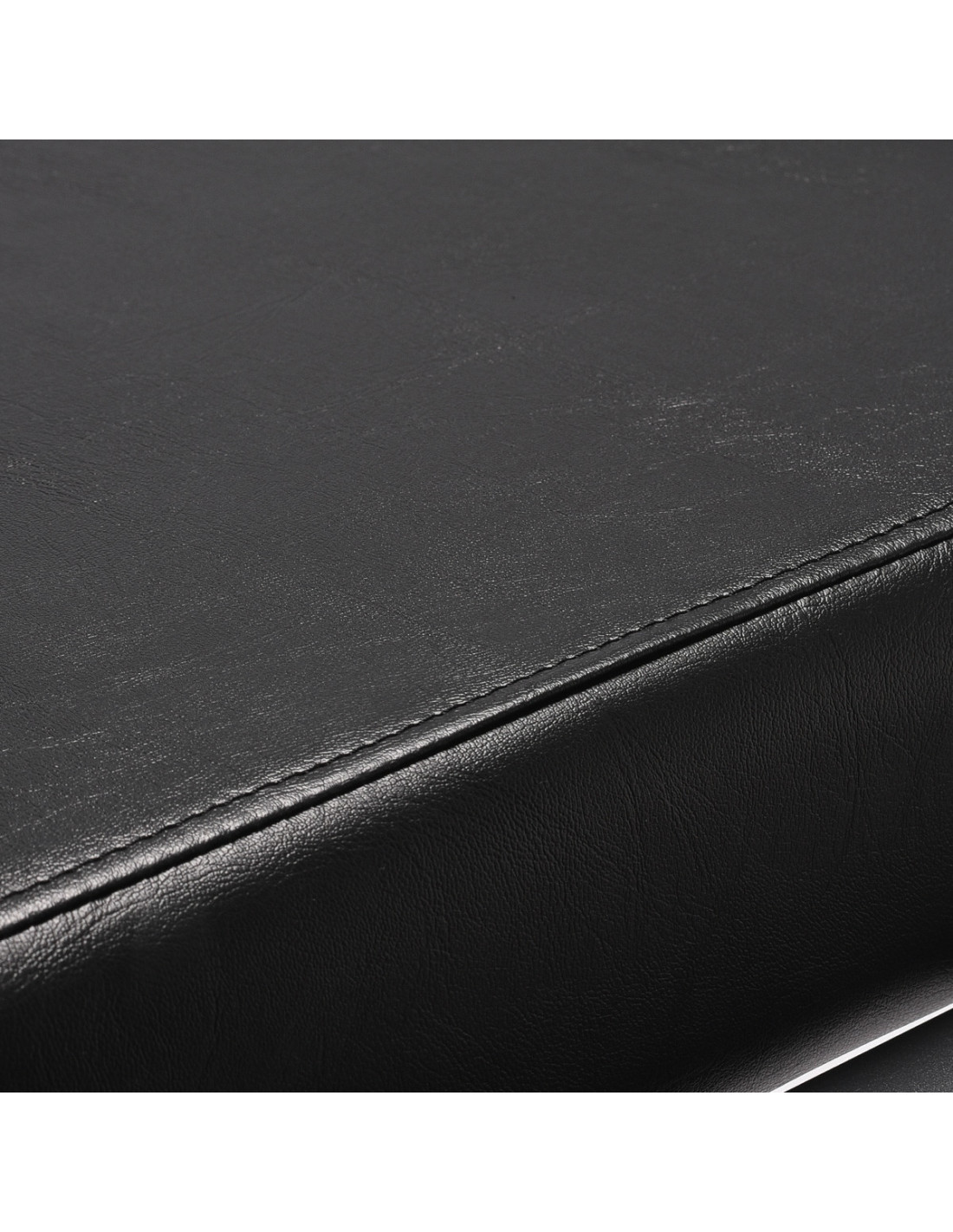 Sillón de peluquería Porto – Negro y gris cromado