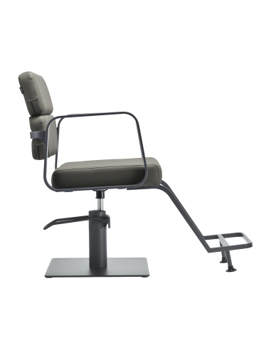 Porto Hairdressing Chair – Grey & Chrome Grey