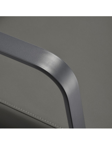 Sillón de peluquería Porto – Gris y Gris Cromo