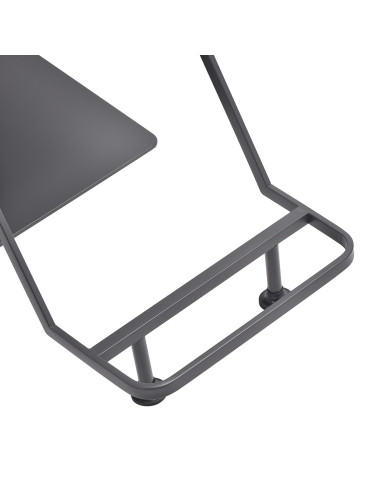 Sillón de peluquería Porto – Gris y Gris Cromo