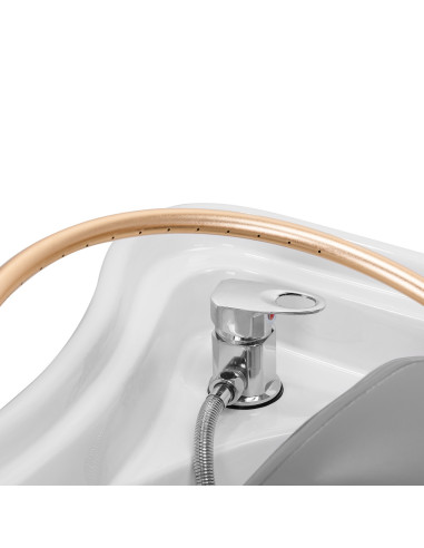 Professionelle Kopf-Spa-Liege, grau, Anionendampf, Relax Pro
