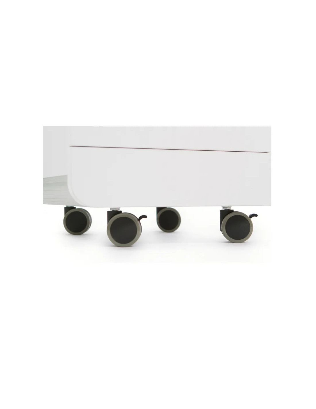 Tavolo da manicure professionale WKM014 – Legno bianco e vetro temperato con estrattore e contenitore