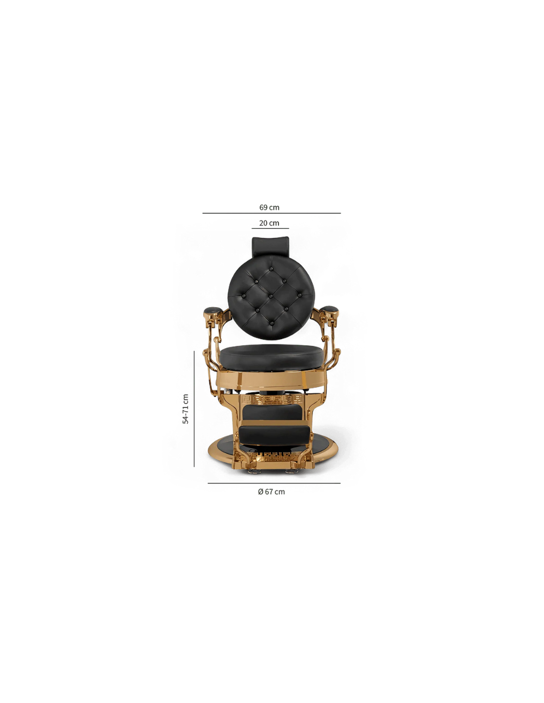  Igor Black & Gold Upholstered Barber chair – Vintage Retro