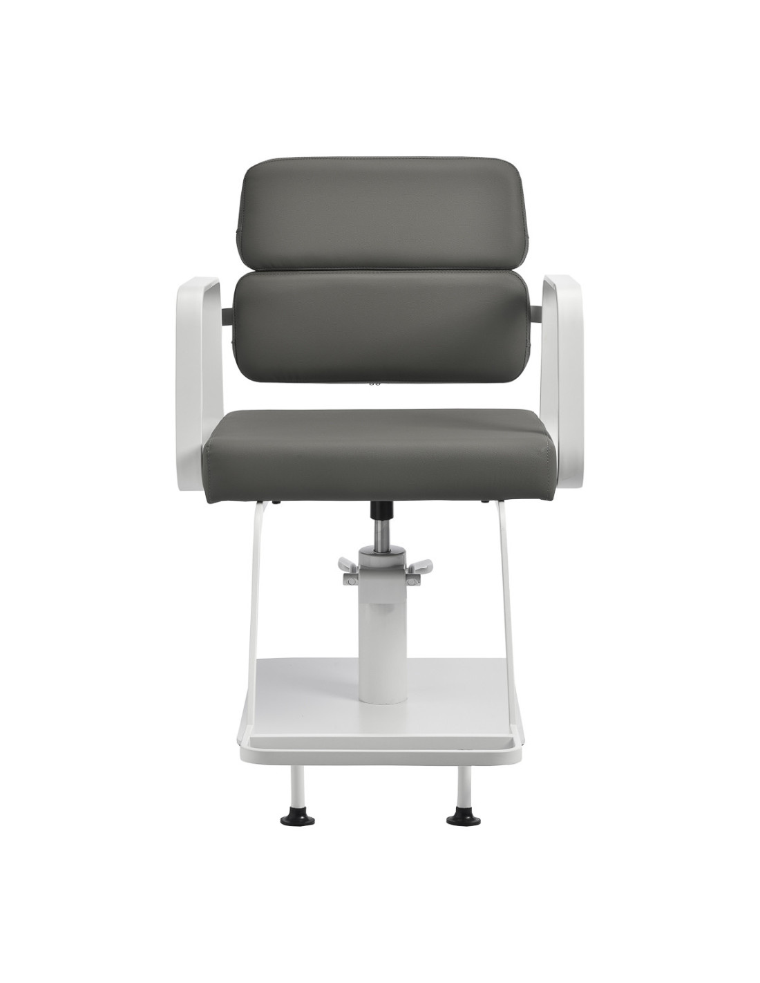 Fauteuil de coiffure Porto – Blanc & Gris 