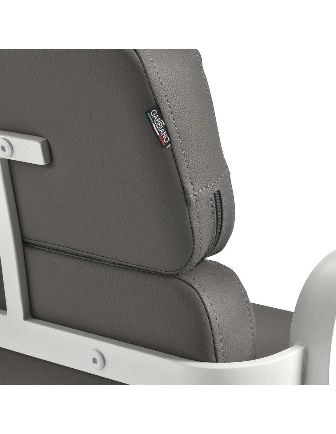 Sillón de peluquería Porto – Blanco y gris