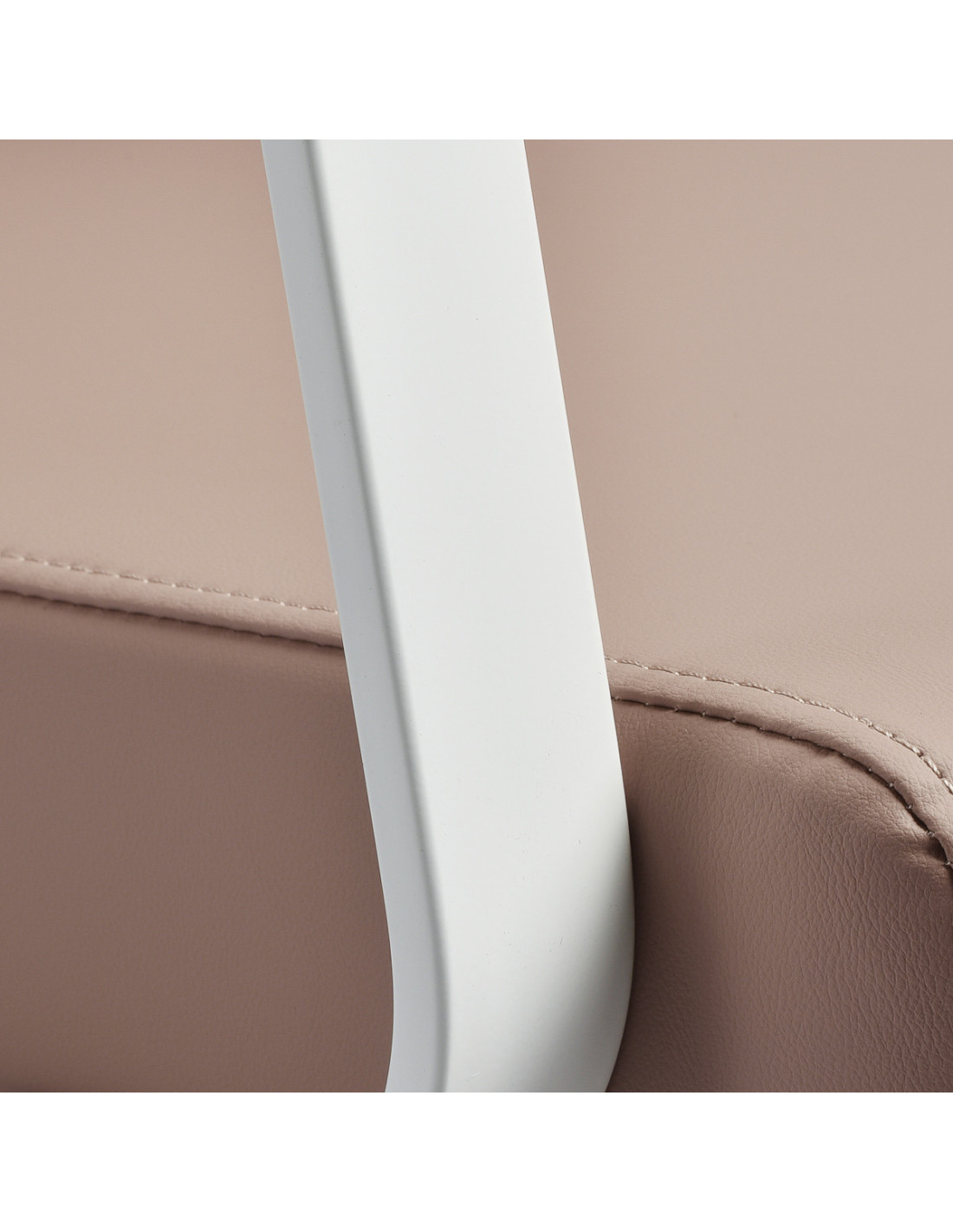 Poltrona da parrucchiere Porto – Beige e bianco